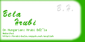 bela hrubi business card